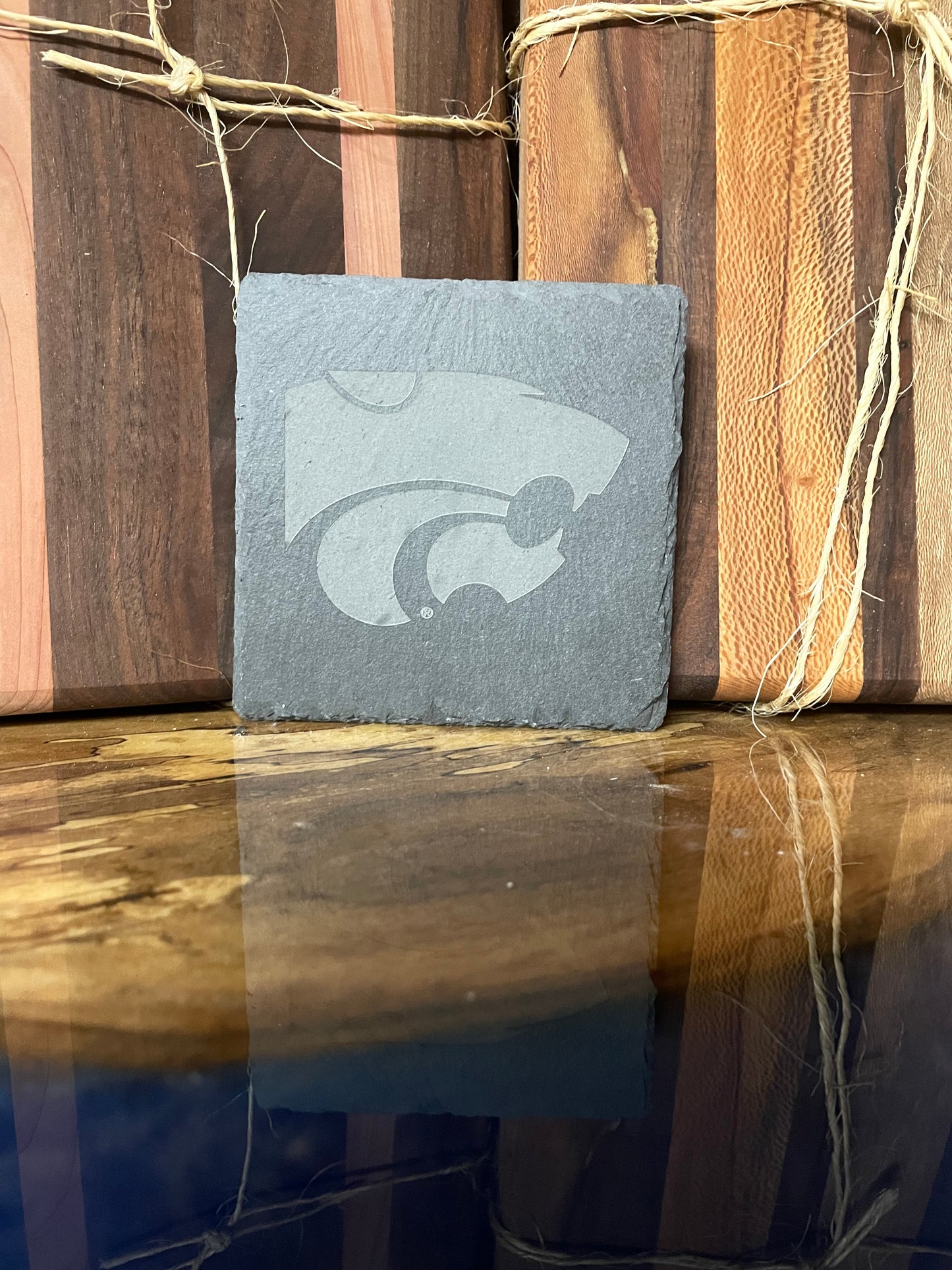 Power Cat Four pack of slate coasters