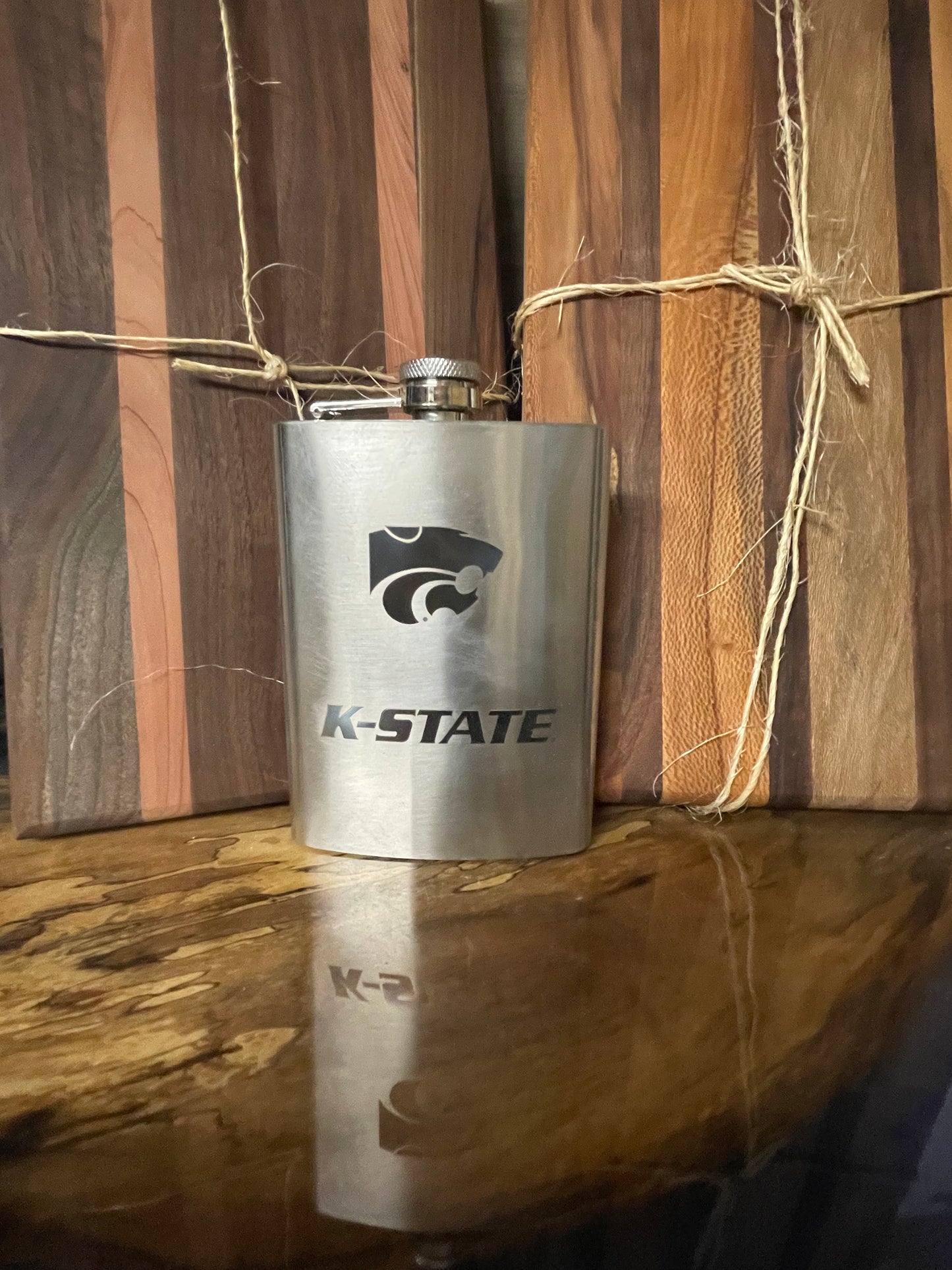 K-State Power Cat Shiny Flask