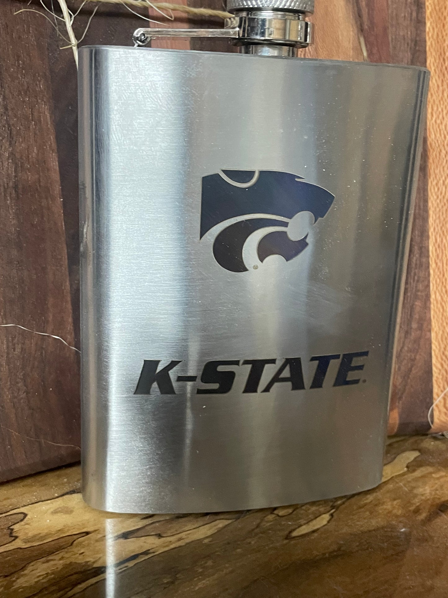 K-State Power Cat Shiny Flask